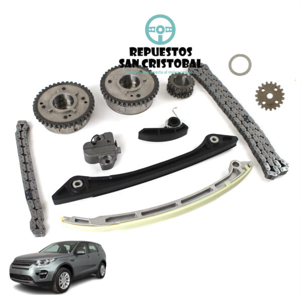 Kit distribución 11 piezas con piñones VVT para Land Rover y Jaguar 2.0 Bencina 2012-2018 - Repuestos San Cristóbal
